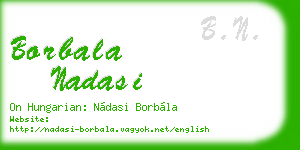 borbala nadasi business card