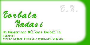 borbala nadasi business card